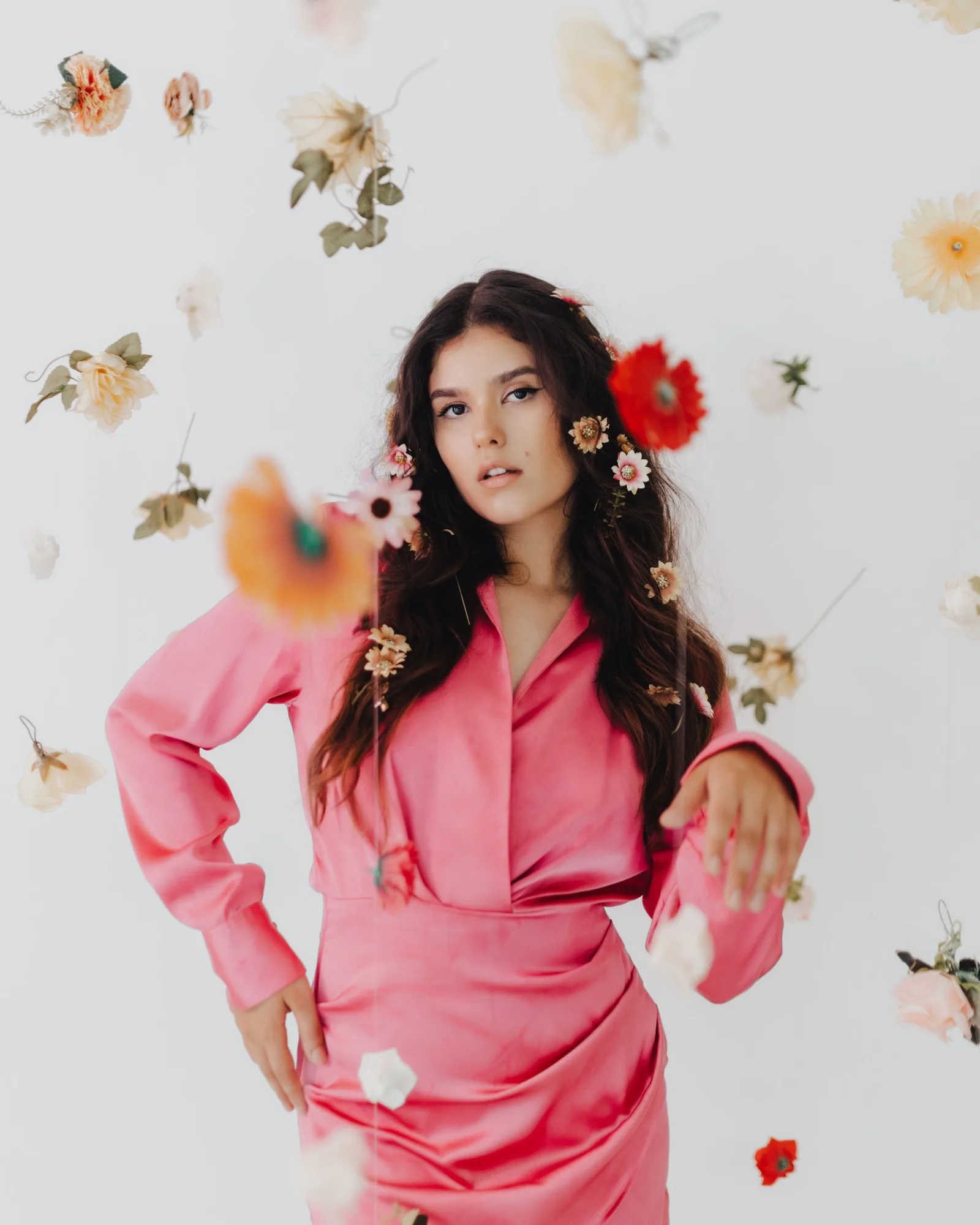 rose wrap dress