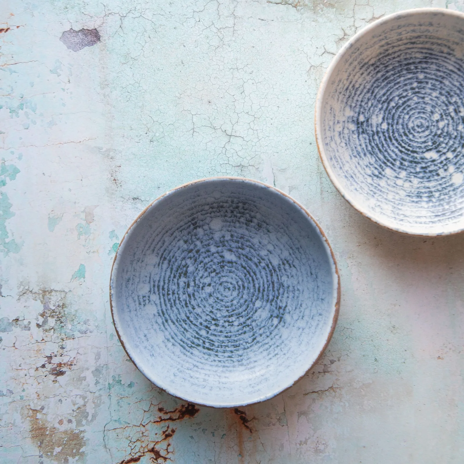 blue glaze bowls