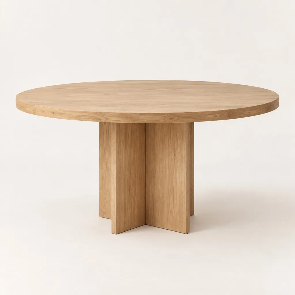 Sève round dining table in oak Ø 120 cm