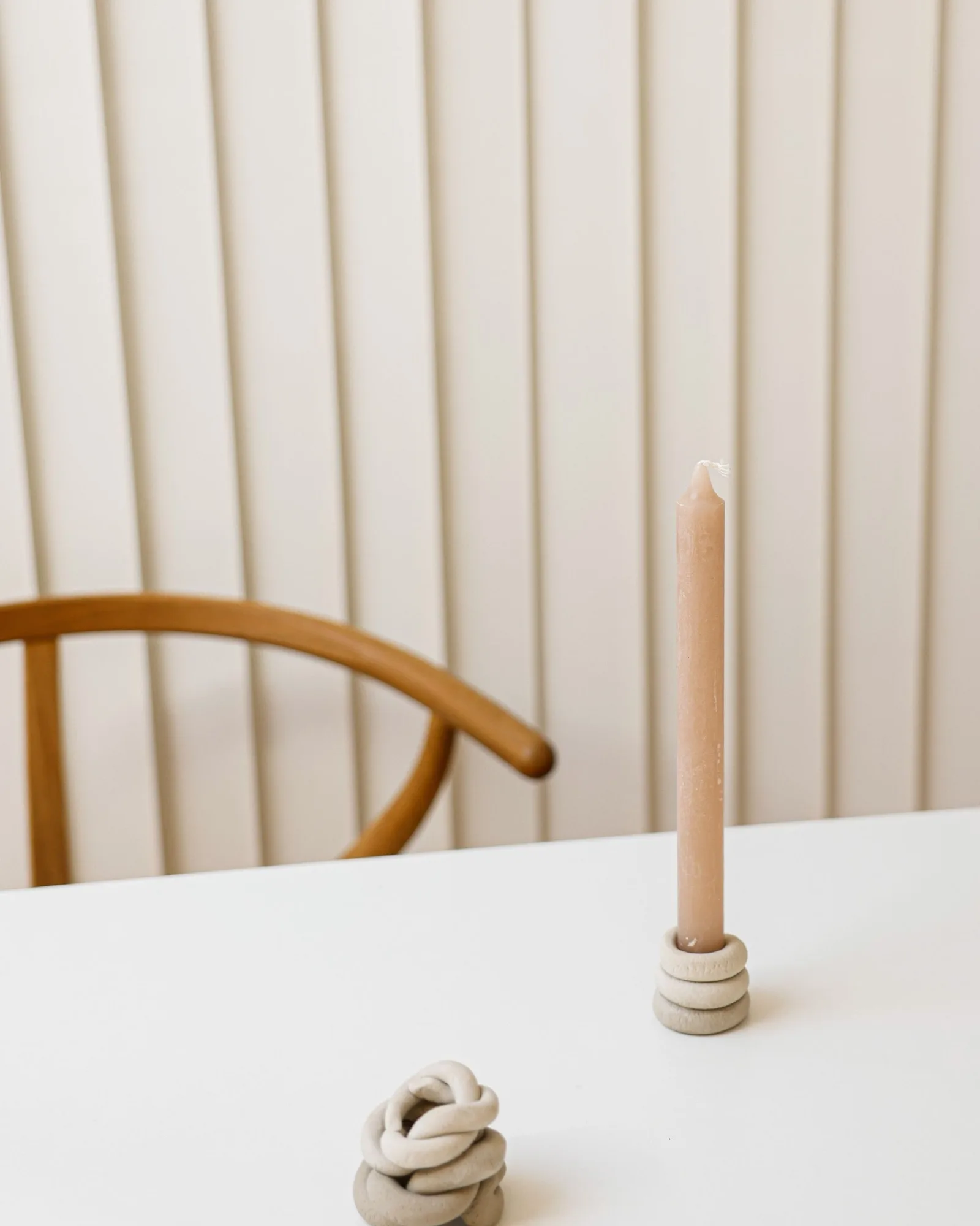 clay candleholder