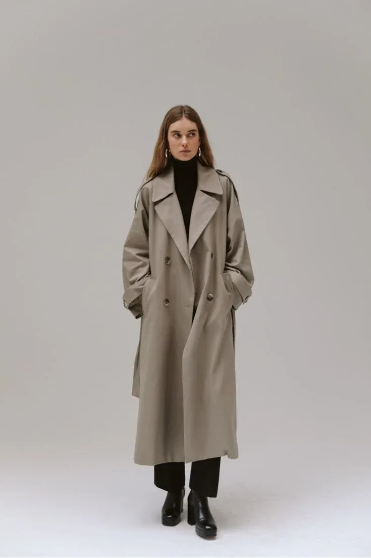 Grey wool overcoat