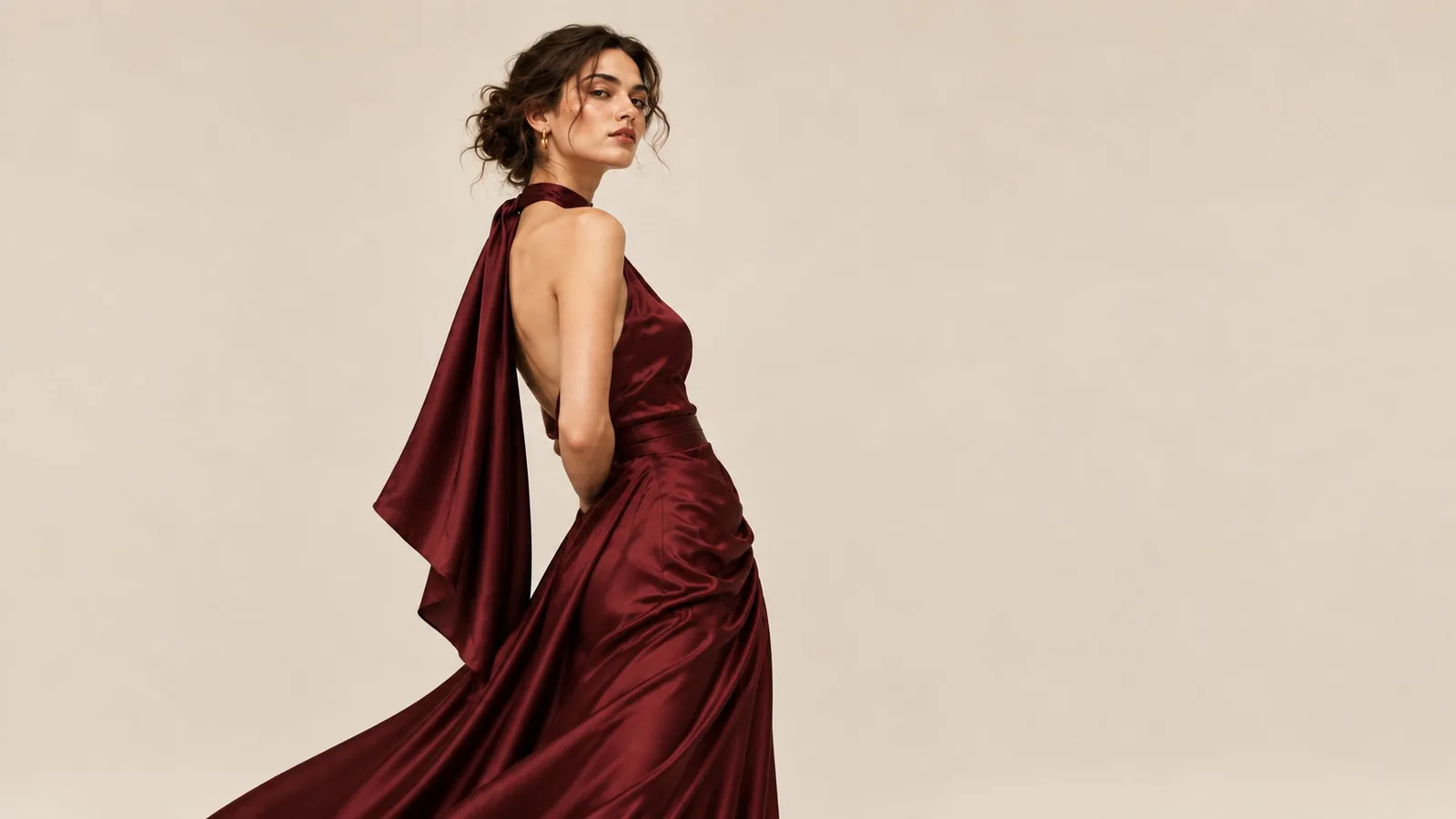 silk halter dress