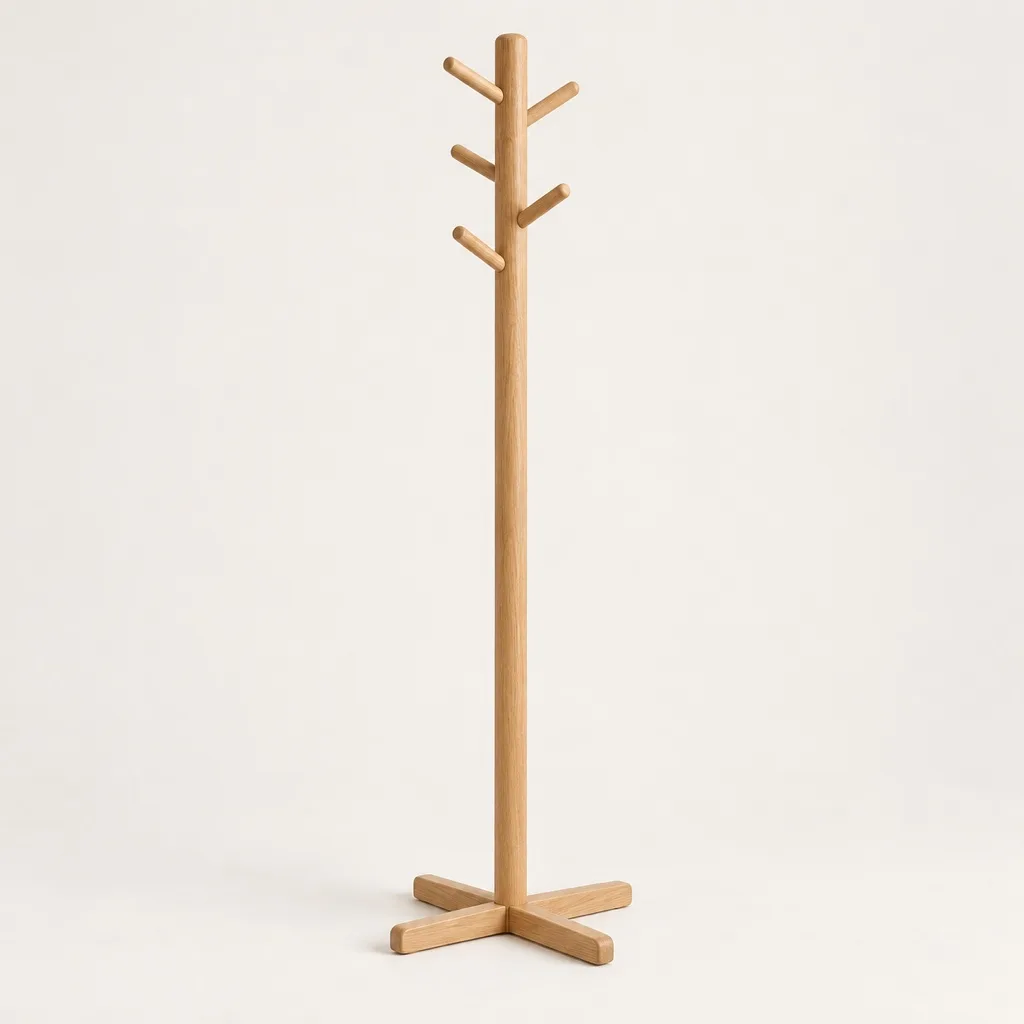 Sève coat stand in solid oak