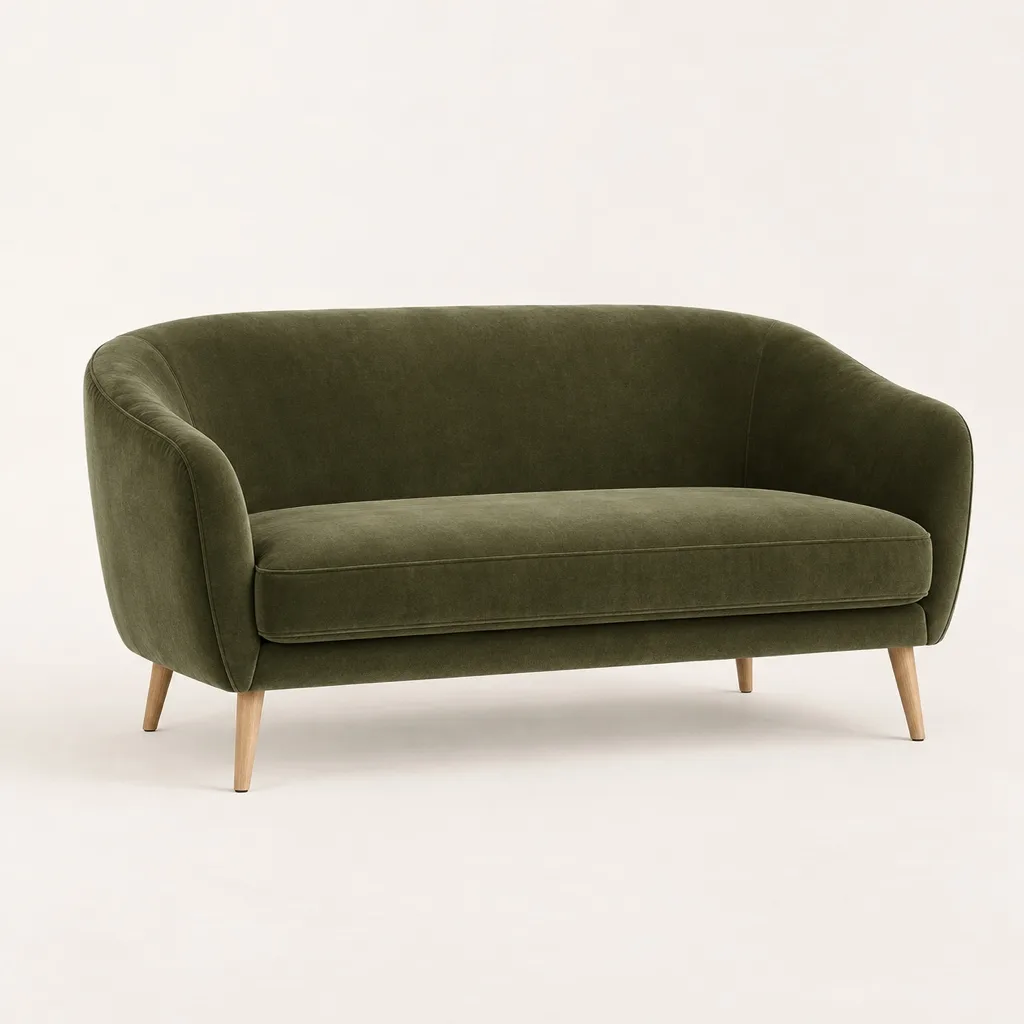Colette two-seater sofa in velvet