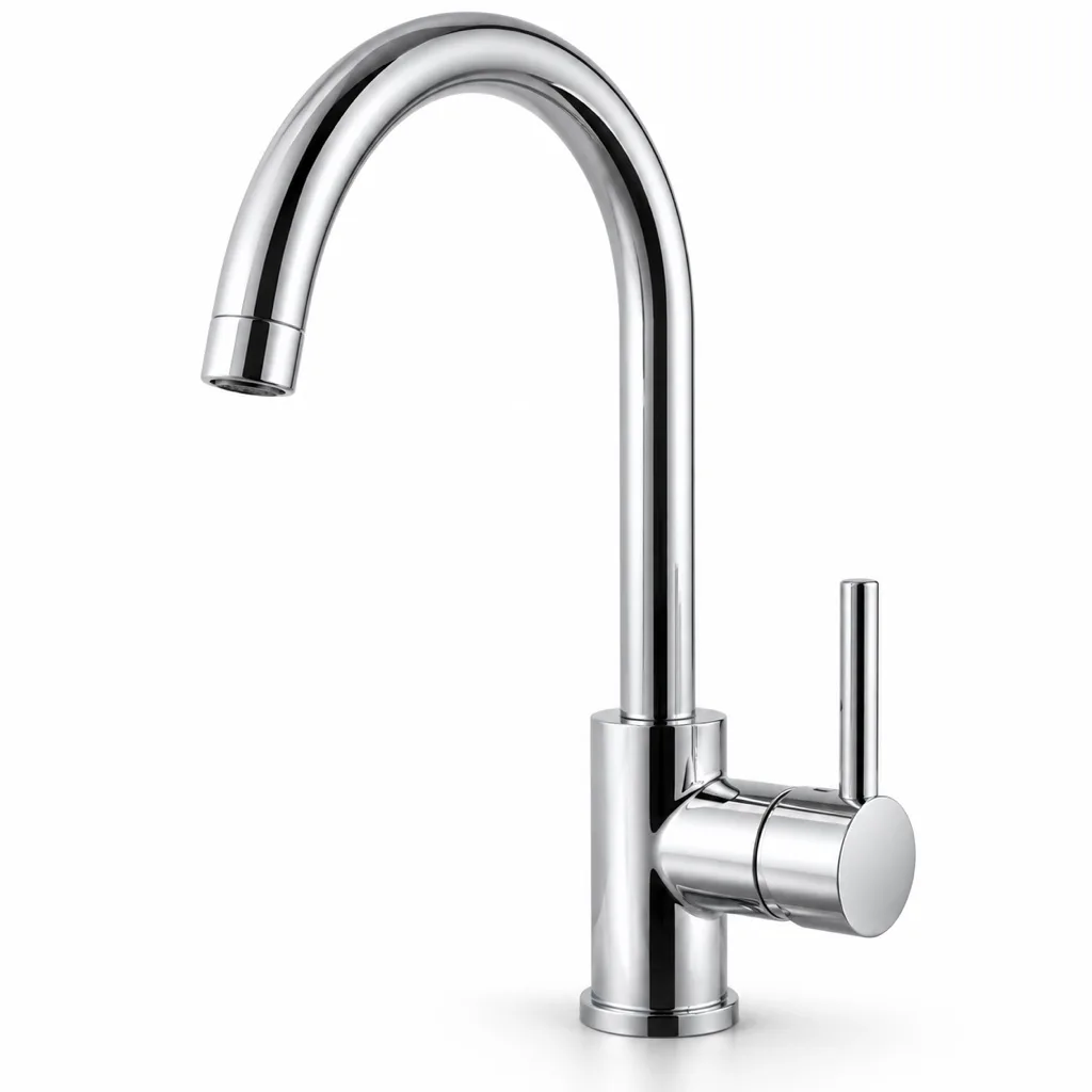 Kitchen sink mixer, swivel spout, chrome