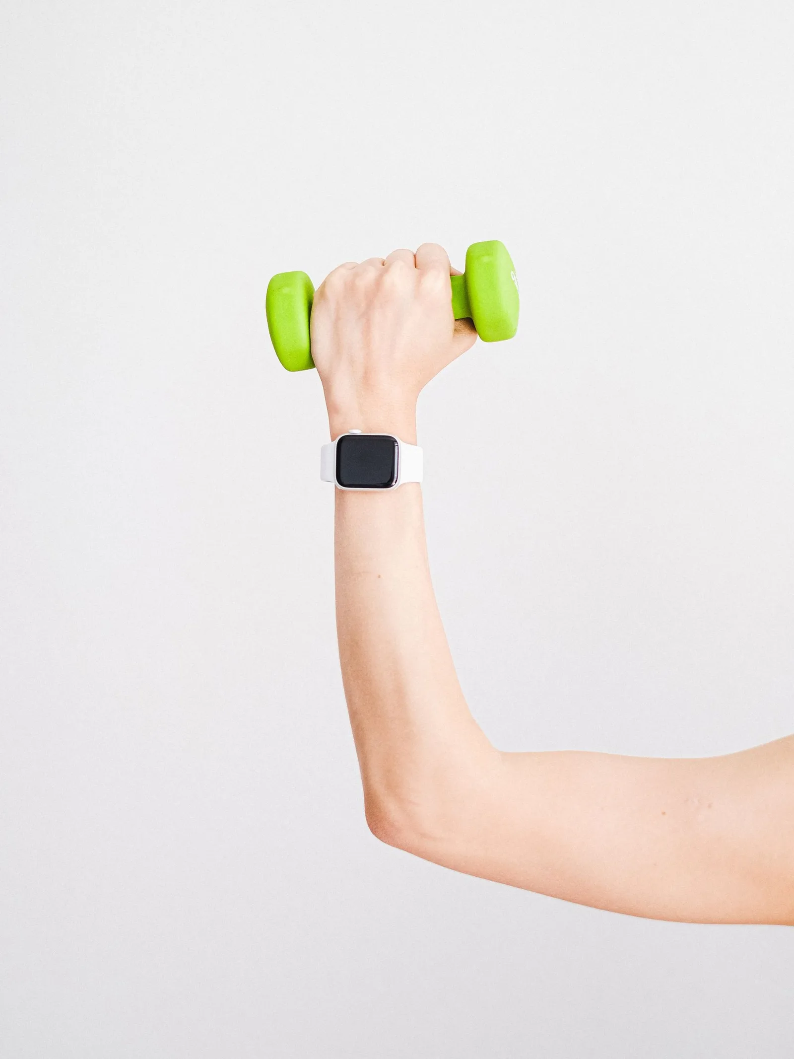 A woman training with a smart watch