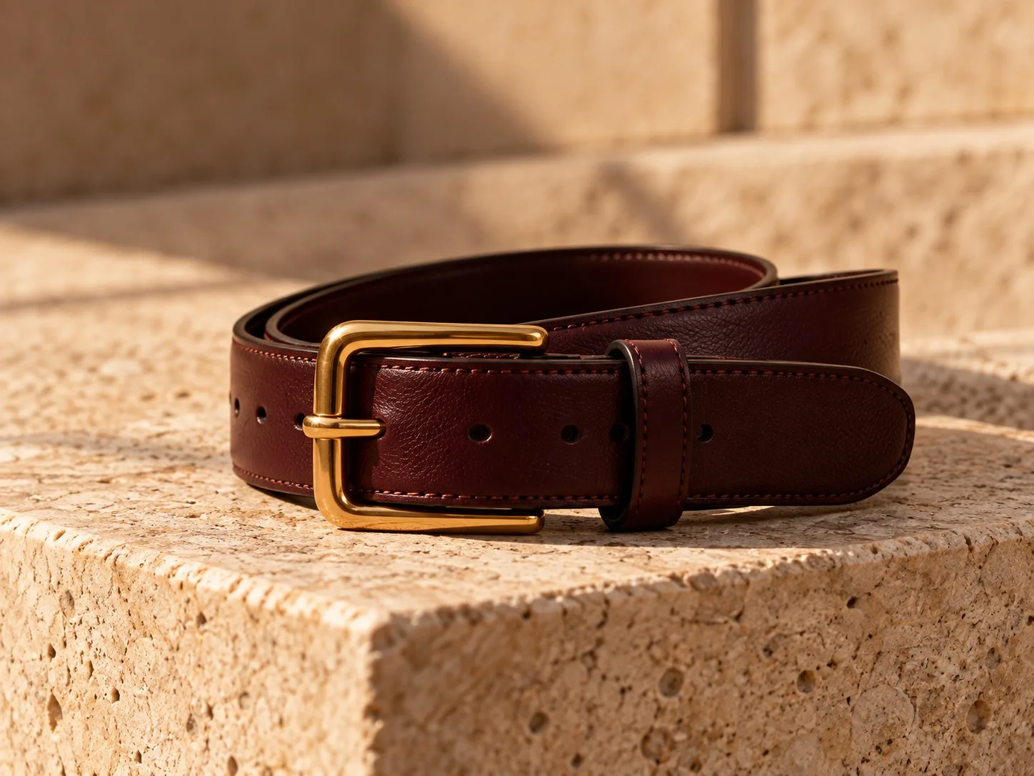 burgundy belt