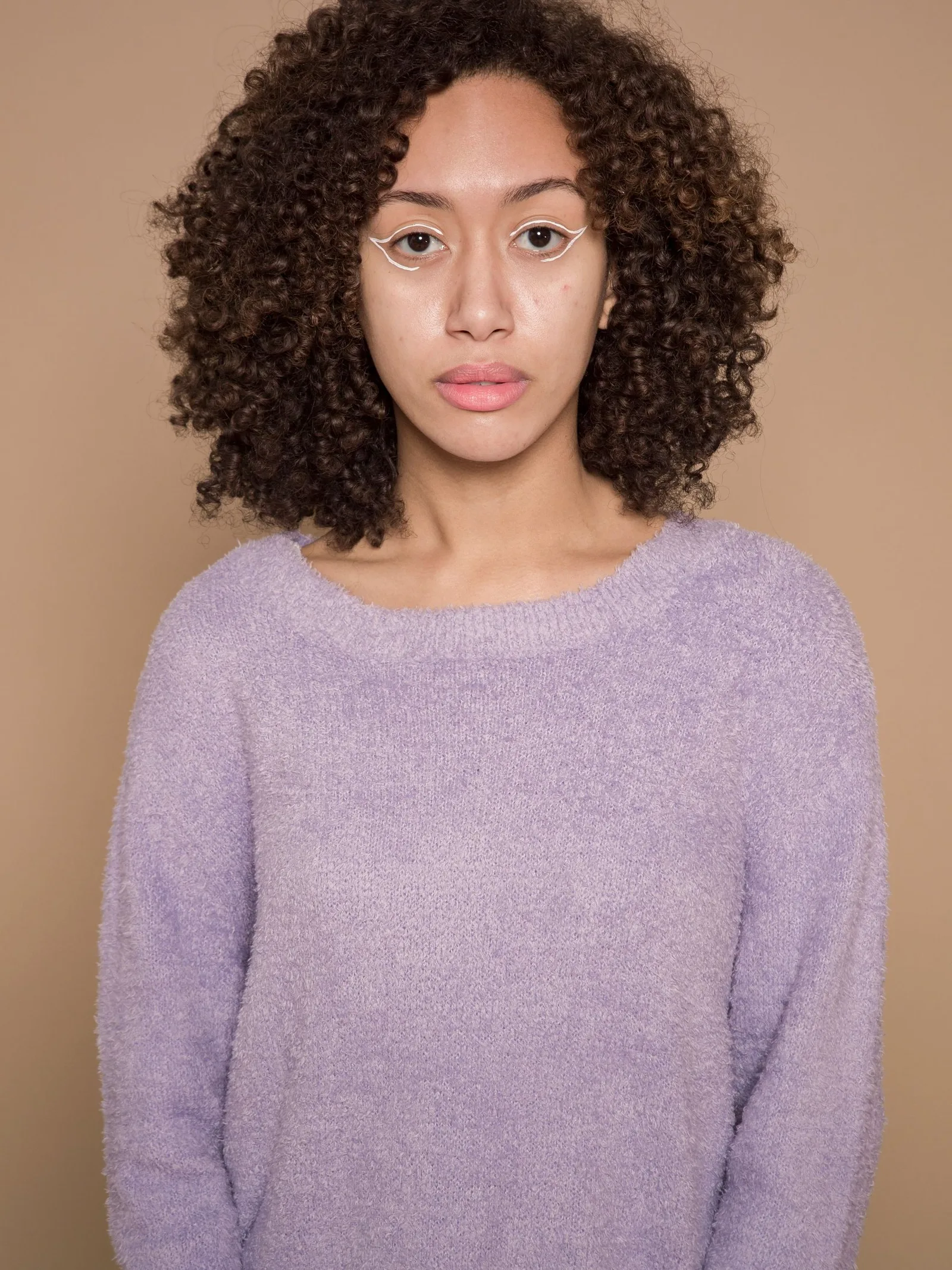 brushed crew sweater