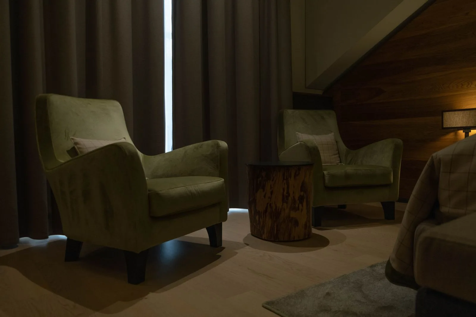 sienna velvet armchair
