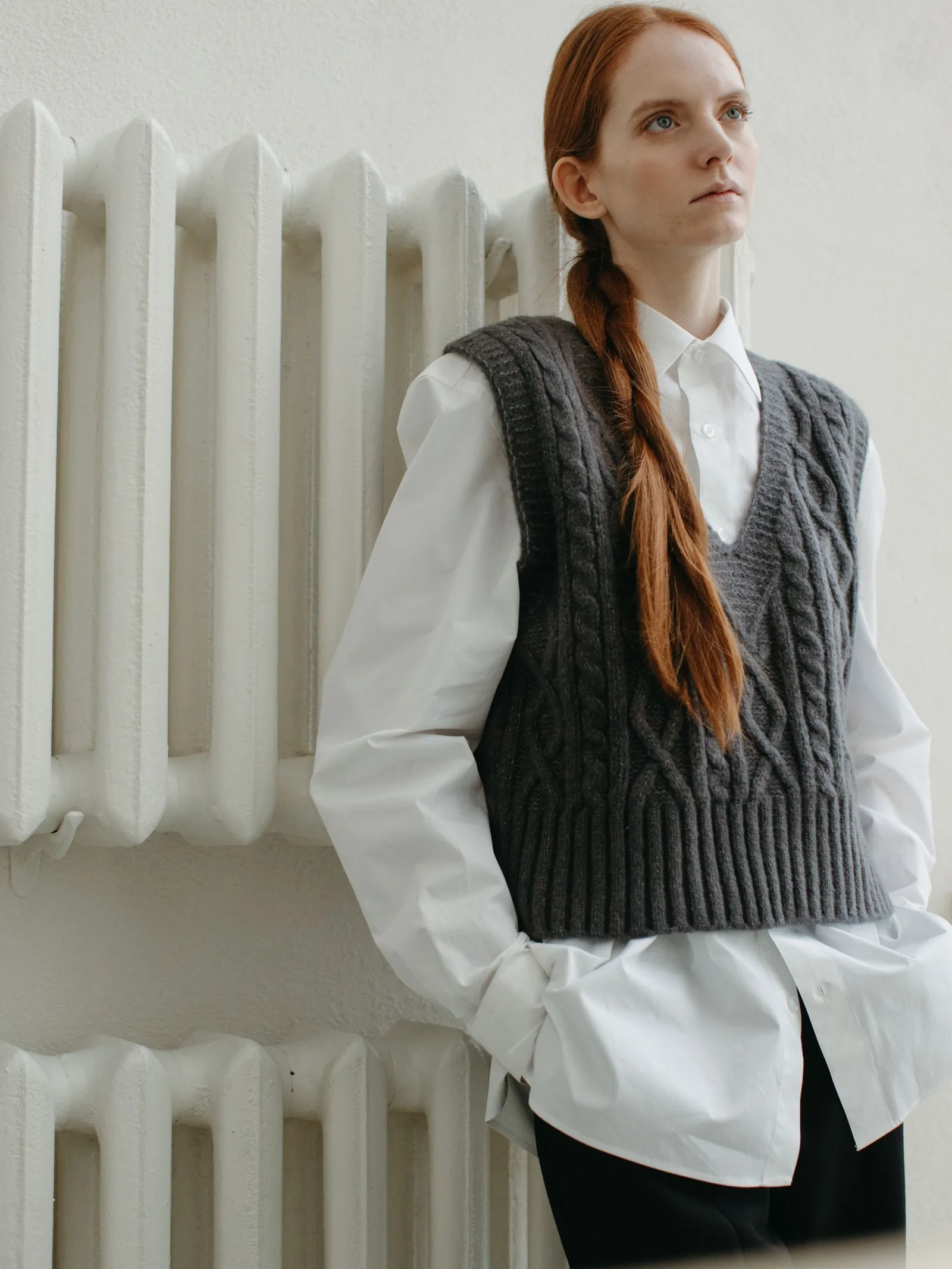 cable knit vest