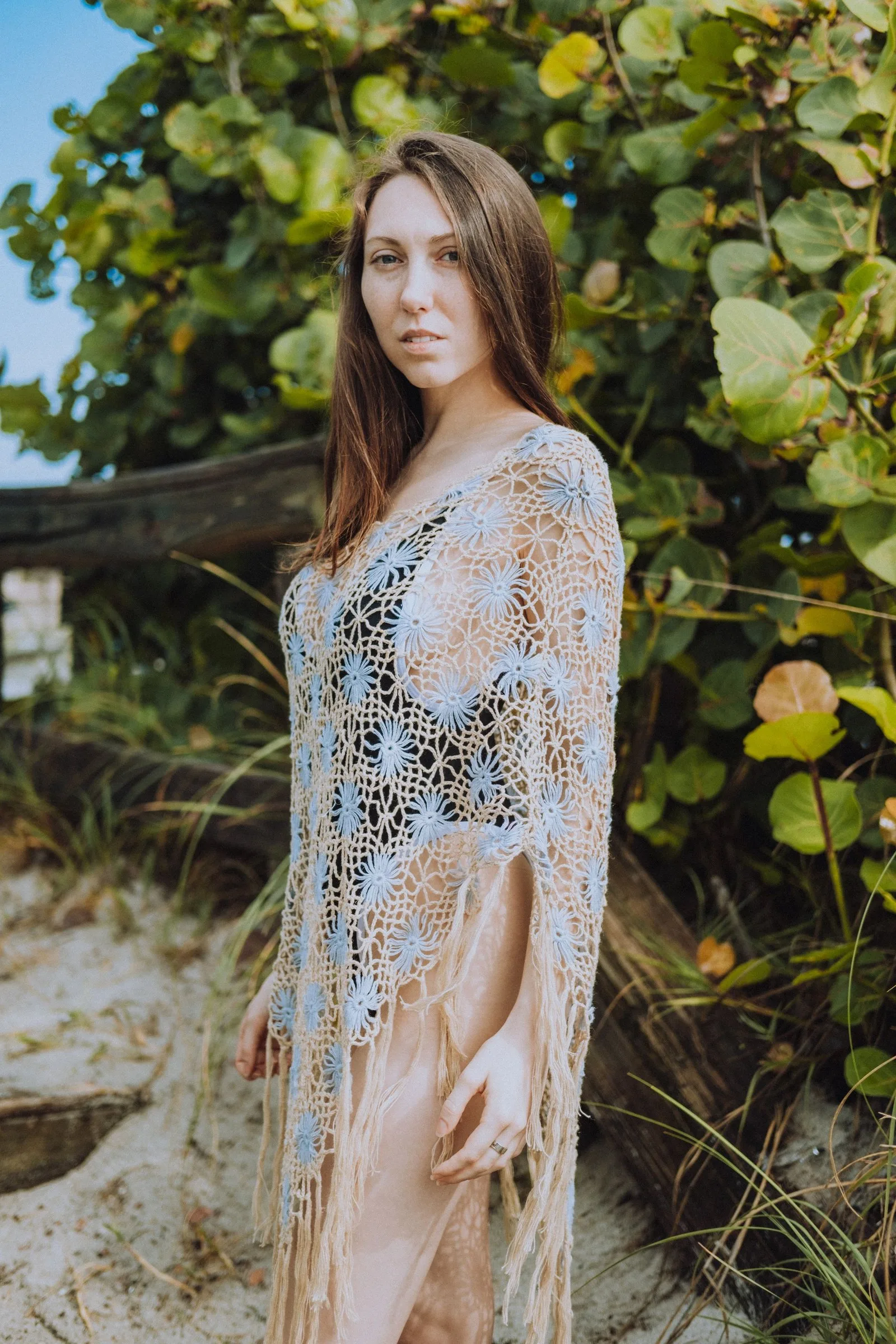 fringe crochet cover up