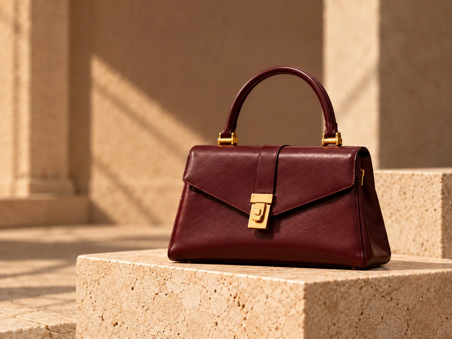 structured leather bag
